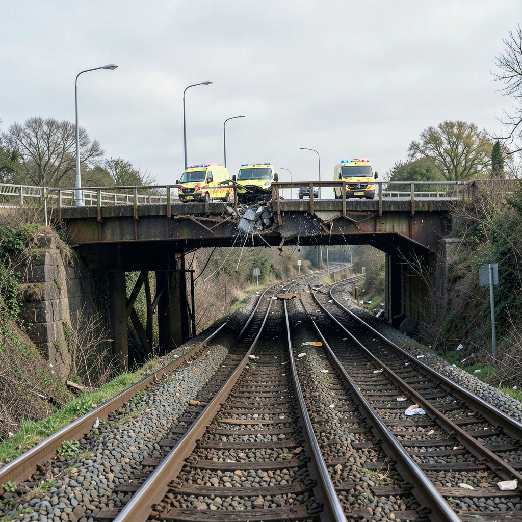 All train lines between Reading and London closed after road vehicle collides with bridge